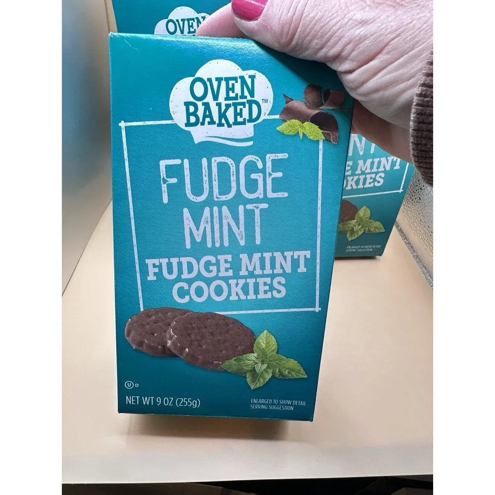 6 Boxes (54 oz) Oven Baked Fudge Mint Cookies‎ 9 oz. NEW
